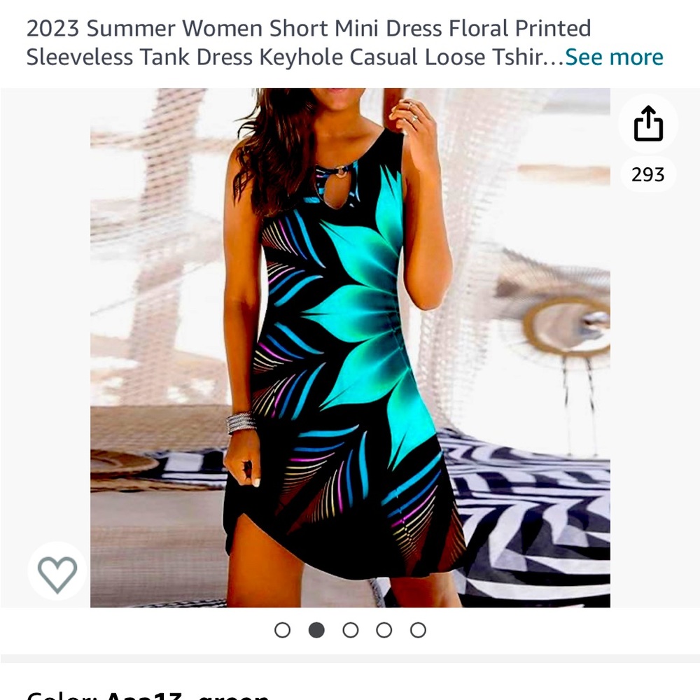 NWOT  Blue burst summer dress sleeveless with black background